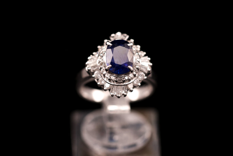 Sapphire Platinum Ring