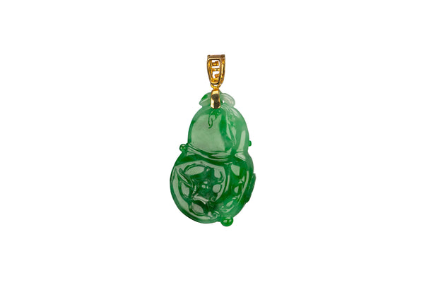 Type A Jade Pendant with Diamond Clasp