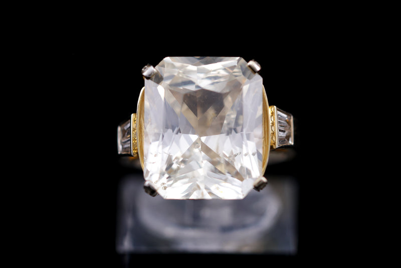 Yellow Sapphire Diamond Ring (Unheated)