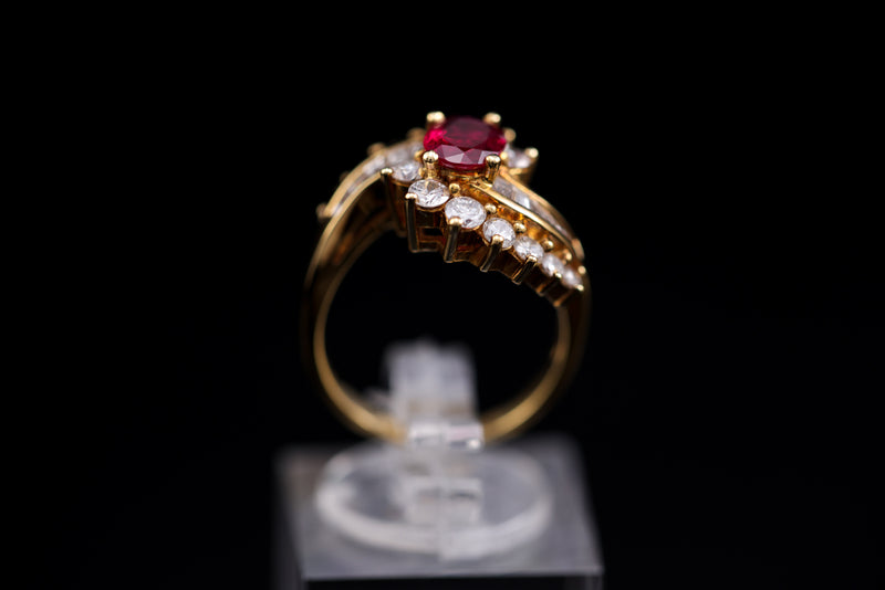 Diamond & Ruby Gold Ring