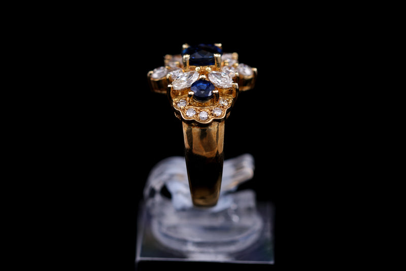 Diamond & Sapphire Gold Ring