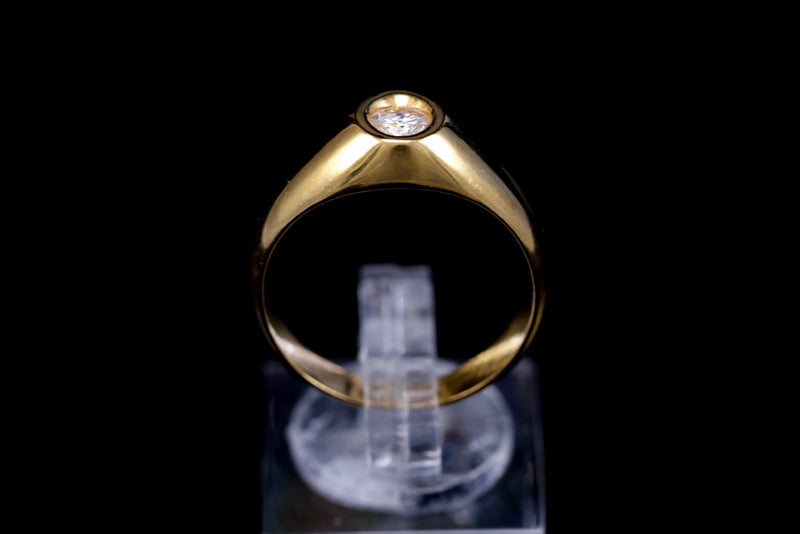 18K Yellow Gold Diamond Solitaire Ring