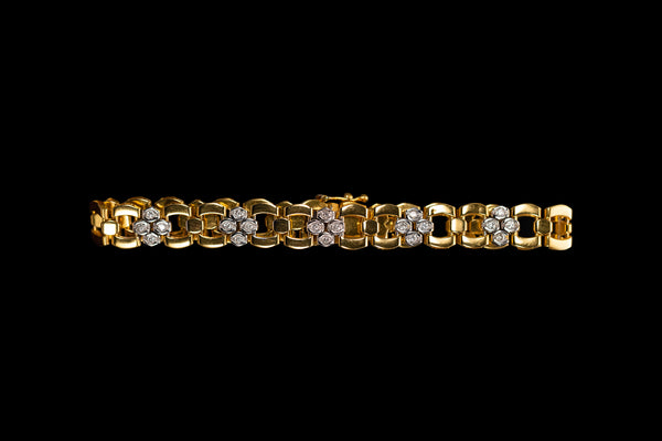 Yellow Gold Bracelet with Diamonds