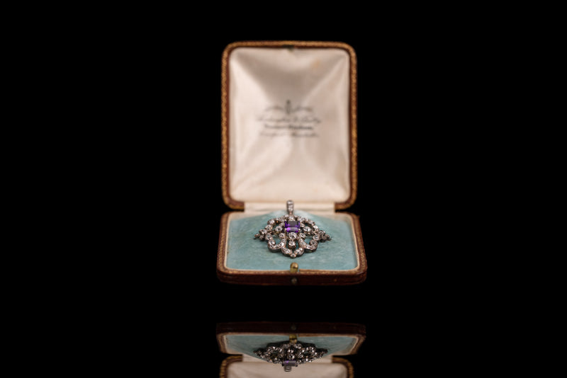 Victorian Amethyst & Diamond Pendant