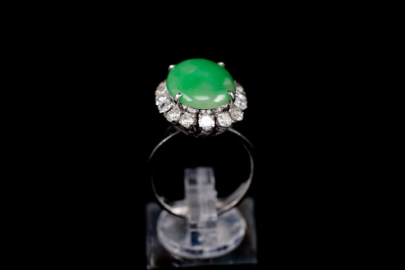 Diamond & Jade Ring