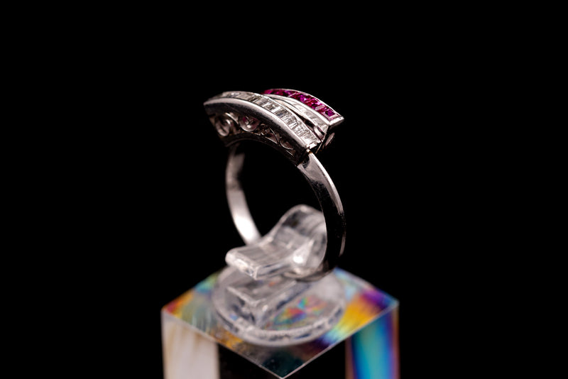 Diamond & Ruby Platinum Ring