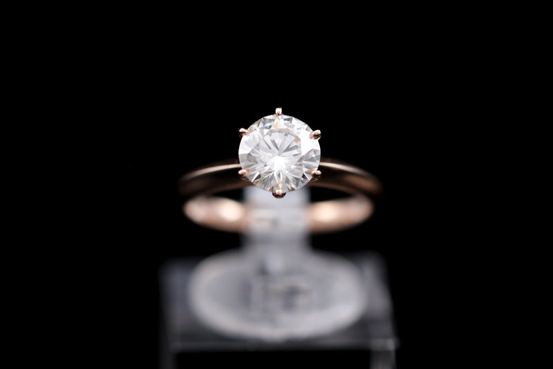 'Cartier' Design Solitaire Diamond Ring