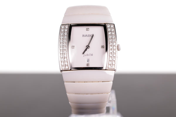 Rado Ladies' Sintra Jubile Quartz Ceramic & Diamonds White Womens watch