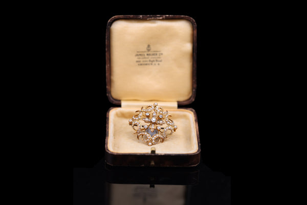 Diamond & Pearl Brooch-Pendant