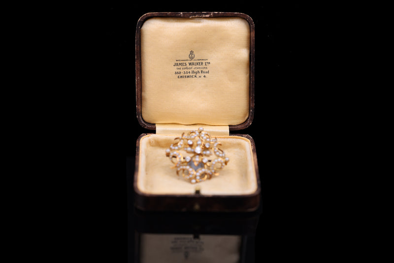 Diamond & Pearl Brooch-Pendant