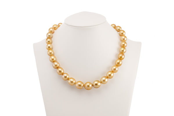 South Sea Pearl Deep Gold Necklace